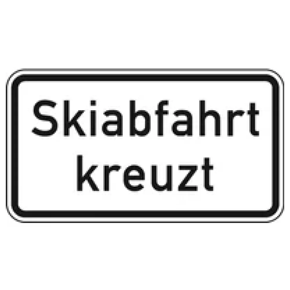 Verkehrszeichen Zusatzschild StVO - Skiabfahrt kreuzt – Bild 2