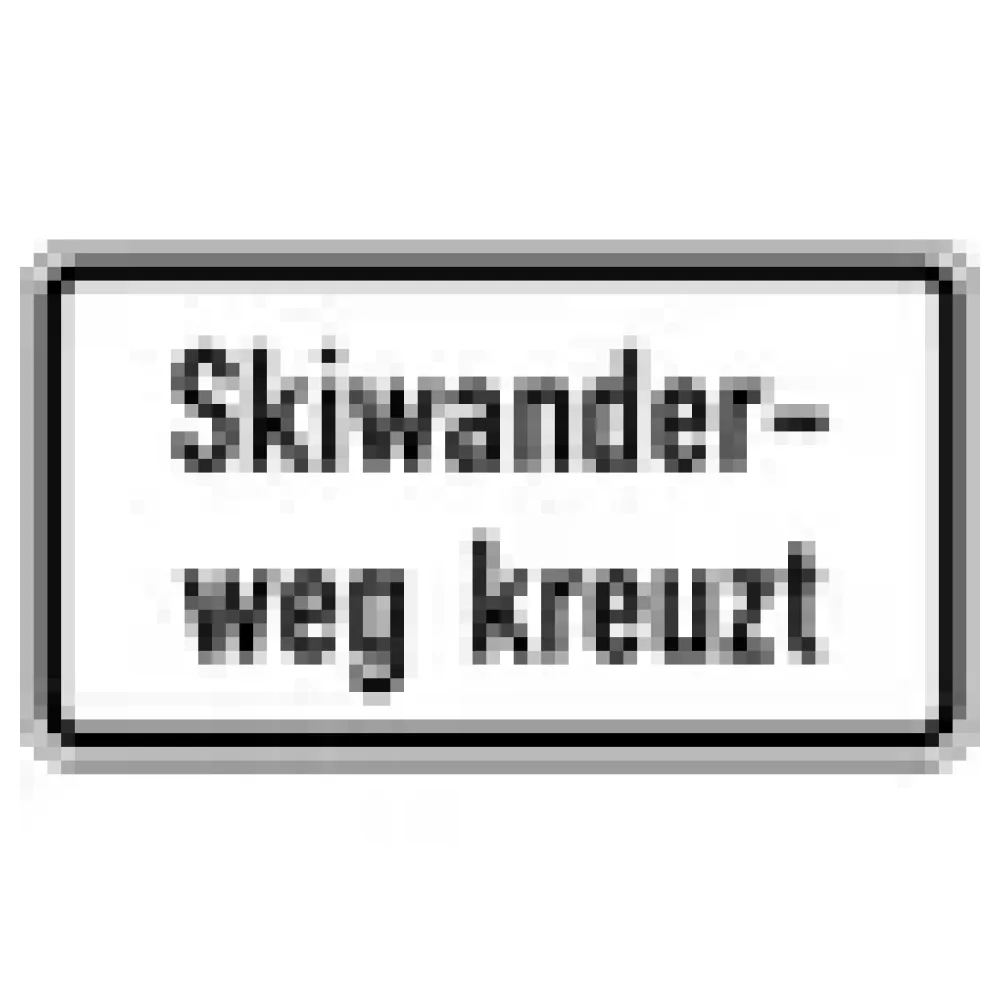 Verkehrszeichen Zusatzschild StVO - Skiwanderweg kreuzt – Bild 3