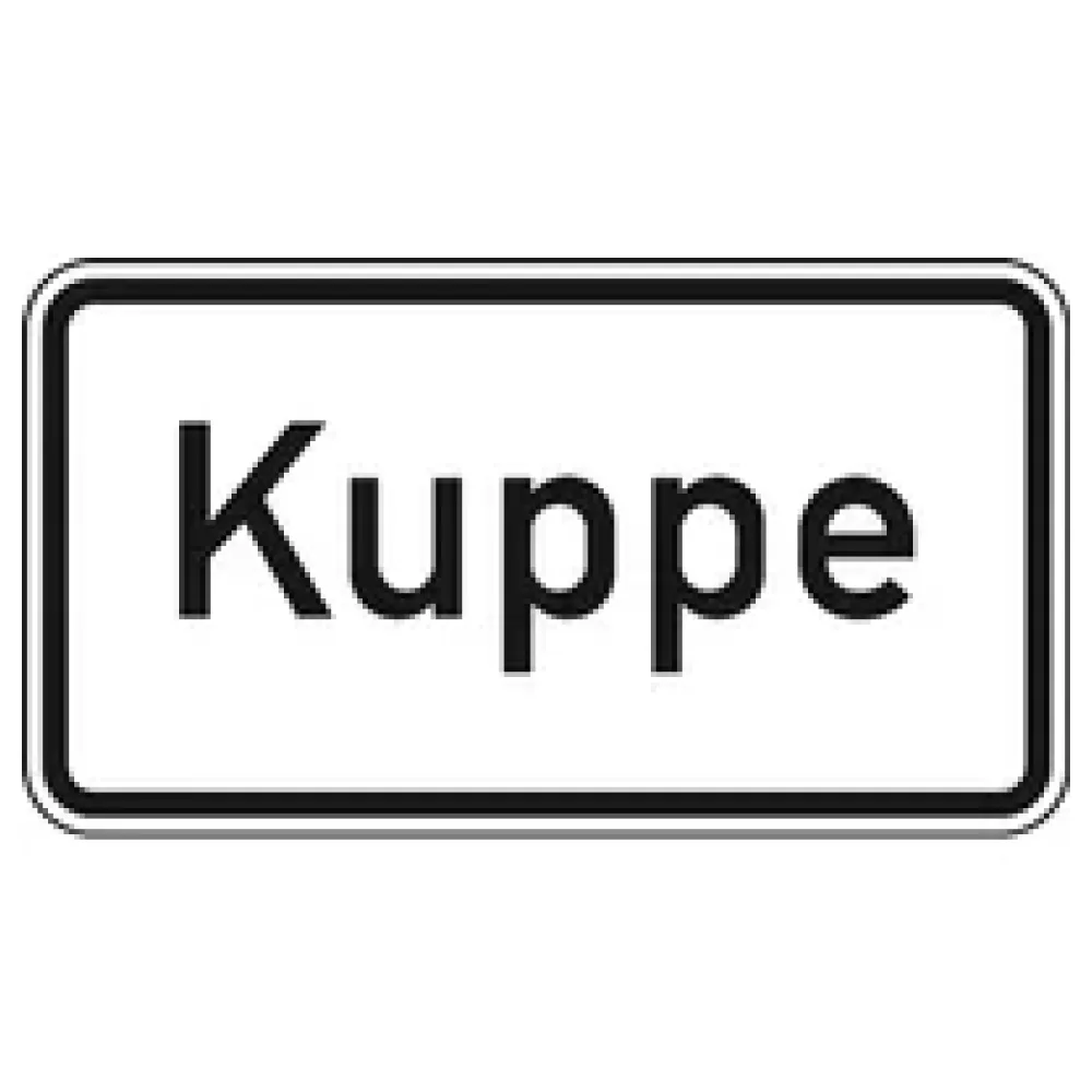 Verkehrszeichen Zusatzschild StVO - Kuppe – Bild 2