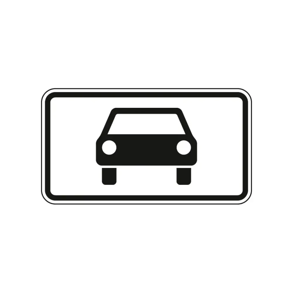 Verkehrszeichen Zusatzschild StVO - Kraftwagen und mehrspurige Fahrzeuge