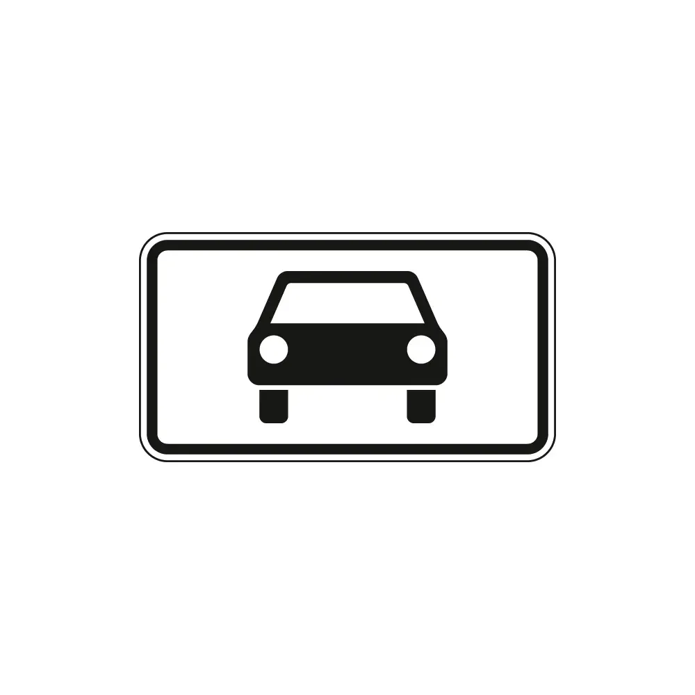 Verkehrszeichen Zusatzschild StVO - Kraftwagen und mehrspurige Fahrzeuge