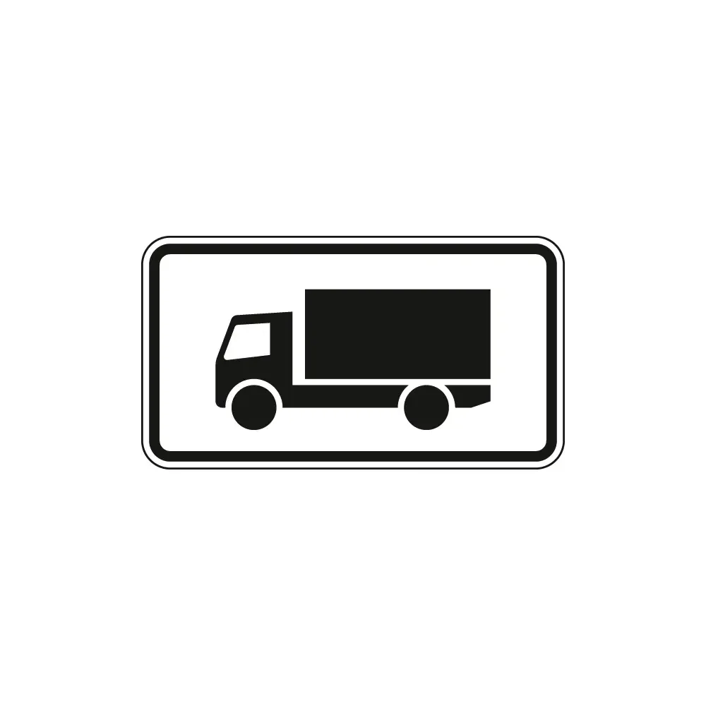 Verkehrszeichen Zusatzschild StVO - Kraftfahrzeug mit Gesamtmasse über 3,5 t