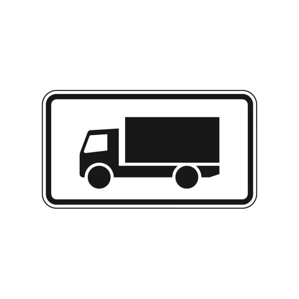 Verkehrszeichen Zusatzschild StVO - Kraftfahrzeug mit Gesamtmasse über 3,5 t