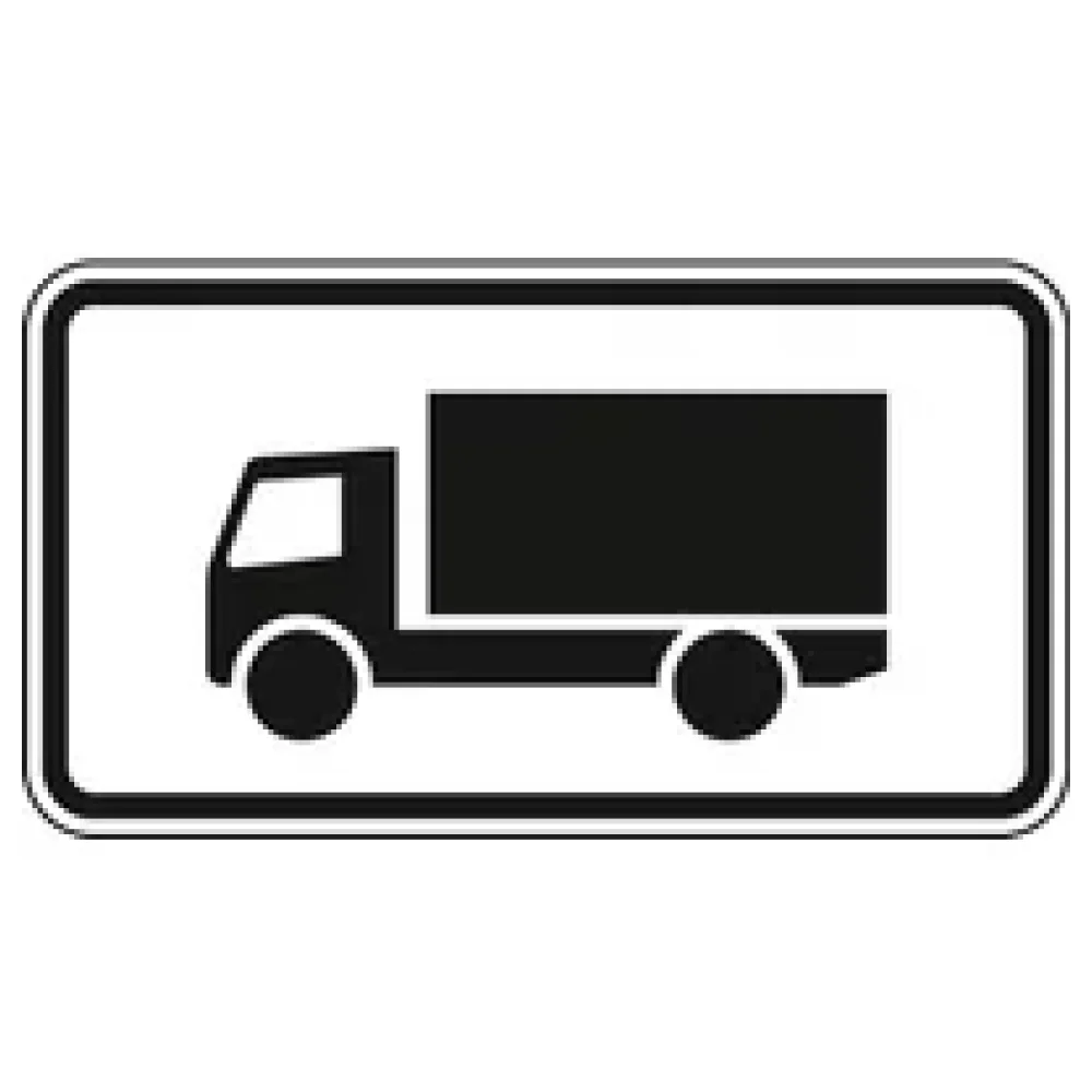 Verkehrszeichen Zusatzschild StVO - Kraftfahrzeug mit Gesamtmasse über 3,5 t – Bild 2