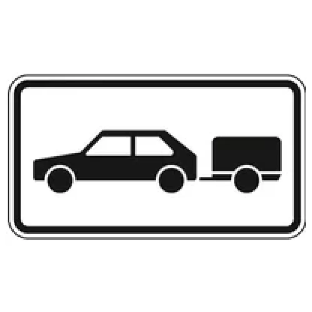 Verkehrszeichen Zusatzschild StVO - PKW mit Anhänger – Bild 2