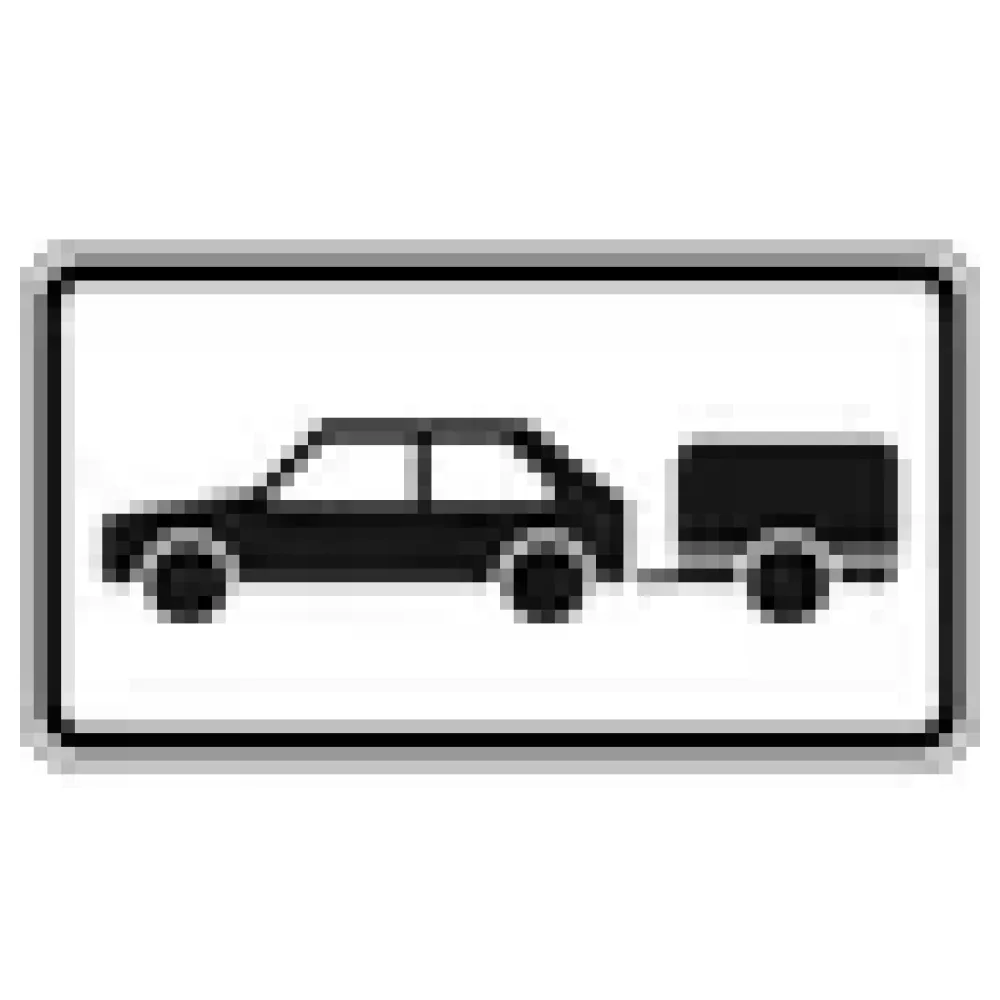 Verkehrszeichen Zusatzschild StVO - PKW mit Anhänger – Bild 3
