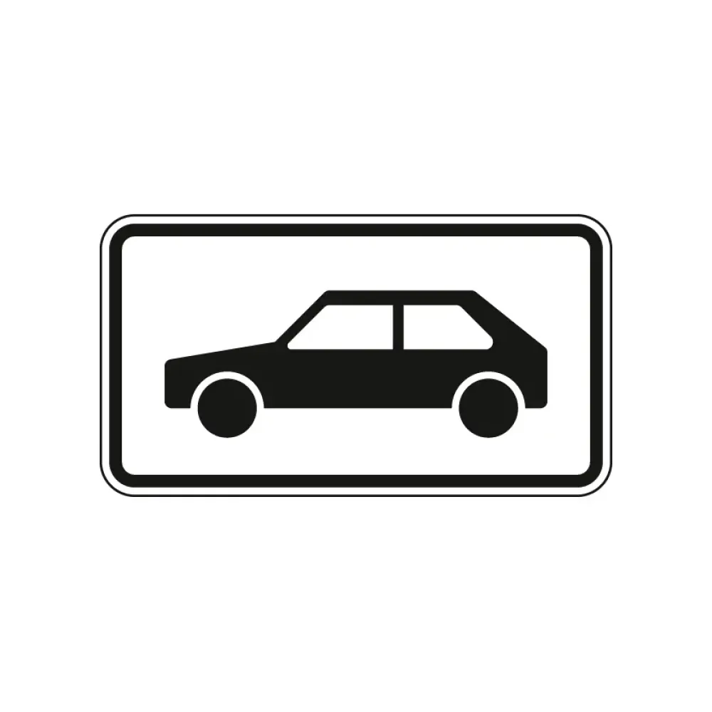 Verkehrszeichen Zusatzschild StVO - Personenkraftwagen