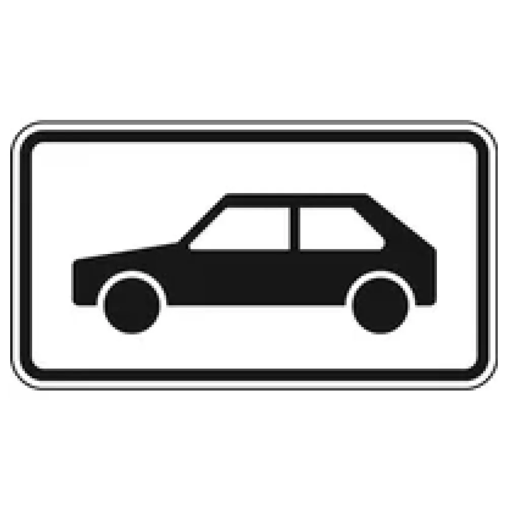 Verkehrszeichen Zusatzschild StVO - Personenkraftwagen – Bild 2