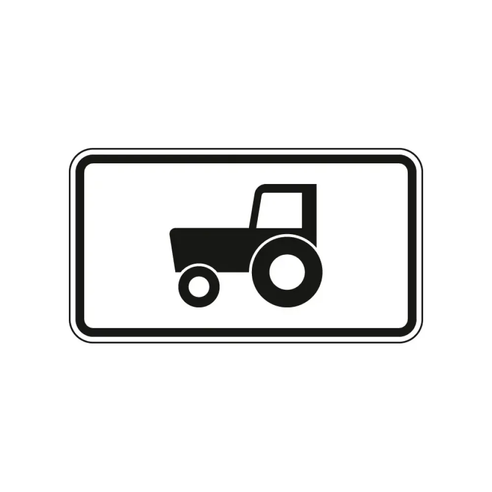 Verkehrszeichen Zusatzschild StVO - Traktor