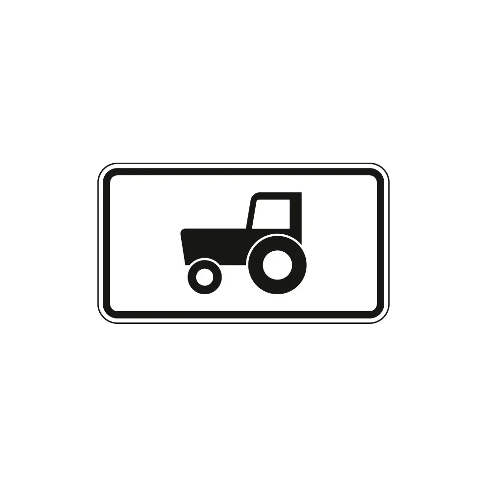 Verkehrszeichen Zusatzschild StVO - Traktor