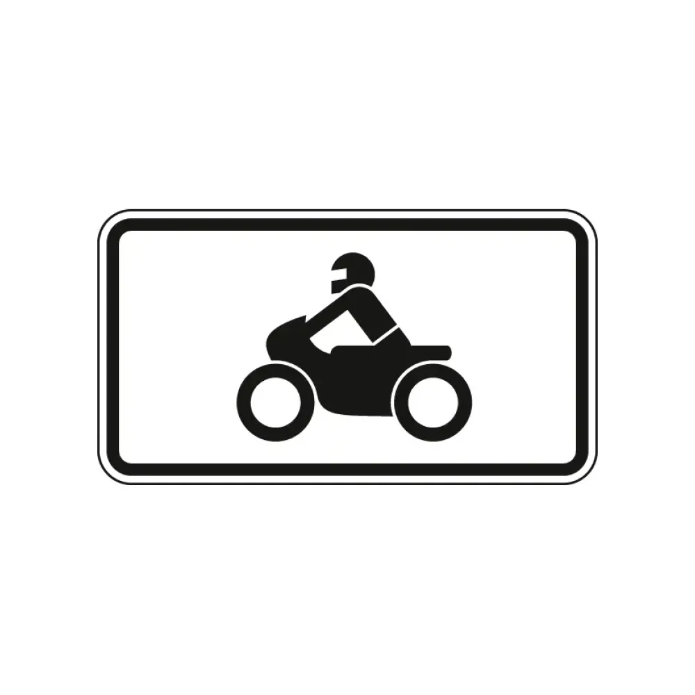 Verkehrszeichen Zusatzschild StVO - Beiwagen, Kleinkrafträder und Mofas