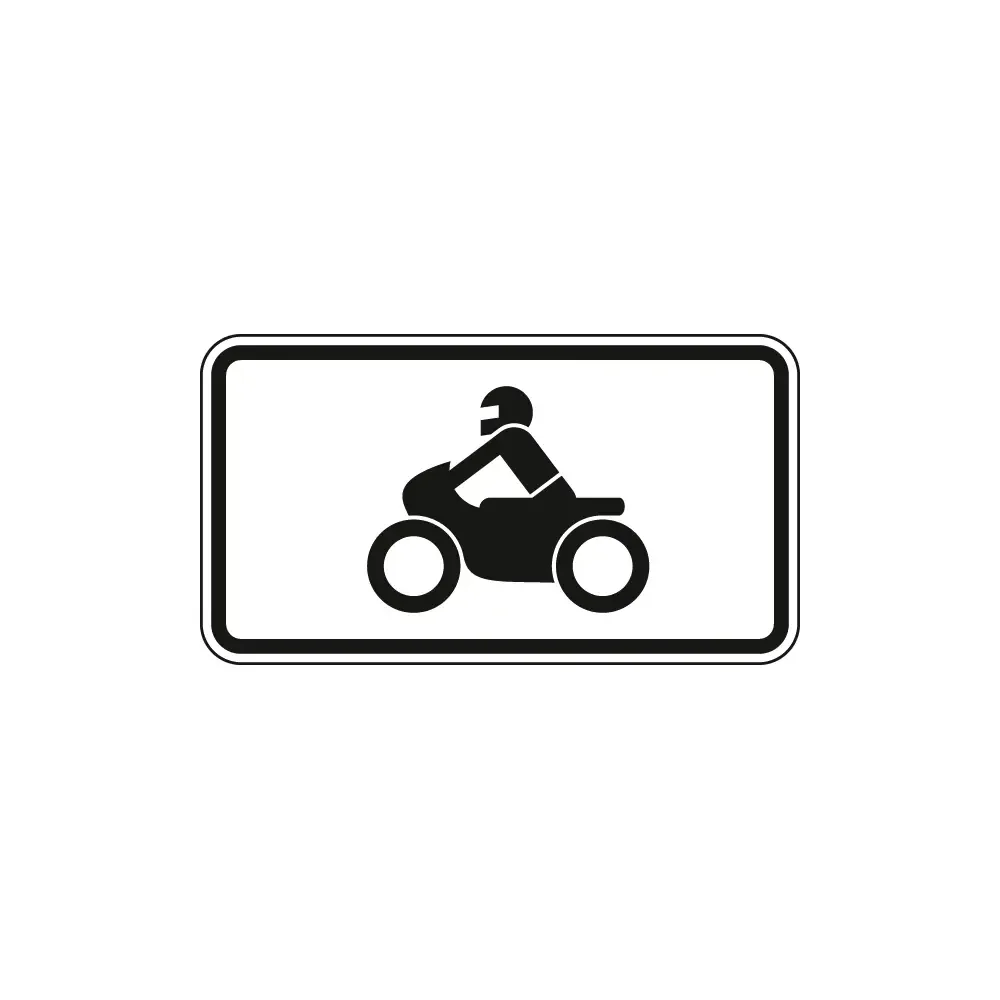 Verkehrszeichen Zusatzschild StVO - Beiwagen, Kleinkrafträder und Mofas