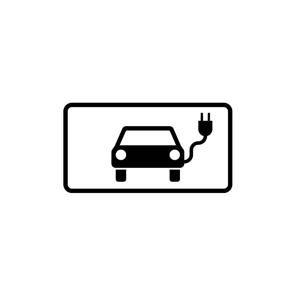 Verkehrszeichen Zusatzschild StVO - E-Auto