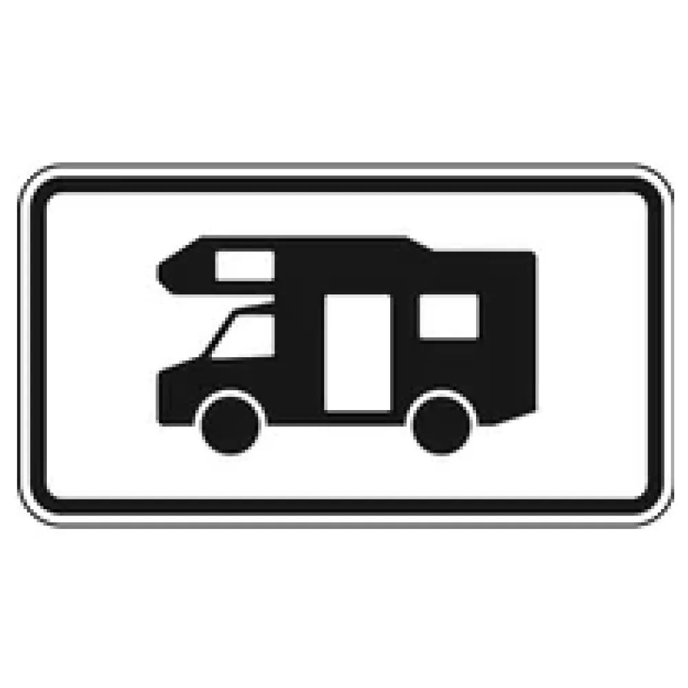 Verkehrszeichen Zusatzschild StVO - Wohnwagen – Bild 2