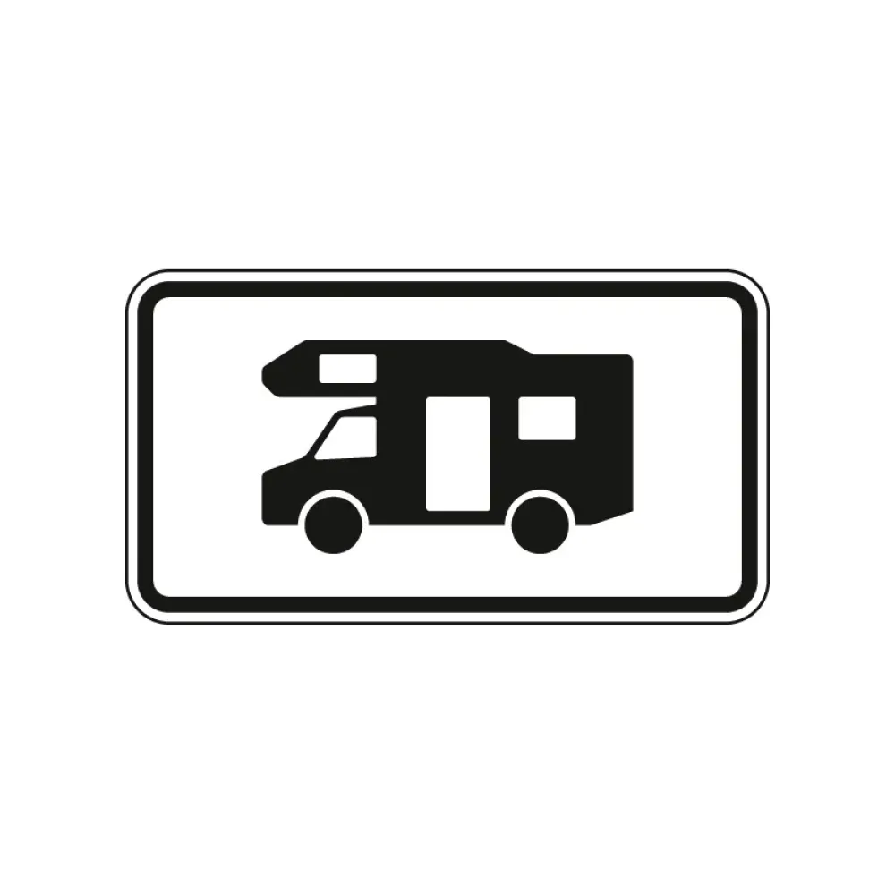 Verkehrszeichen Zusatzschild StVO - Wohnwagen