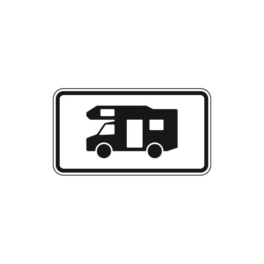 Verkehrszeichen Zusatzschild StVO - Wohnwagen