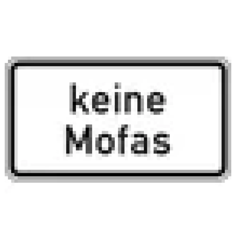 Verkehrszeichen Zusatzschild StVO - keine Mofas – Bild 3