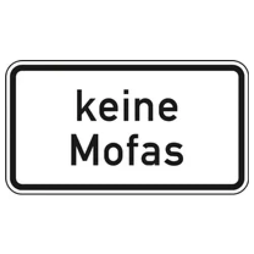 Verkehrszeichen Zusatzschild StVO - keine Mofas – Bild 2