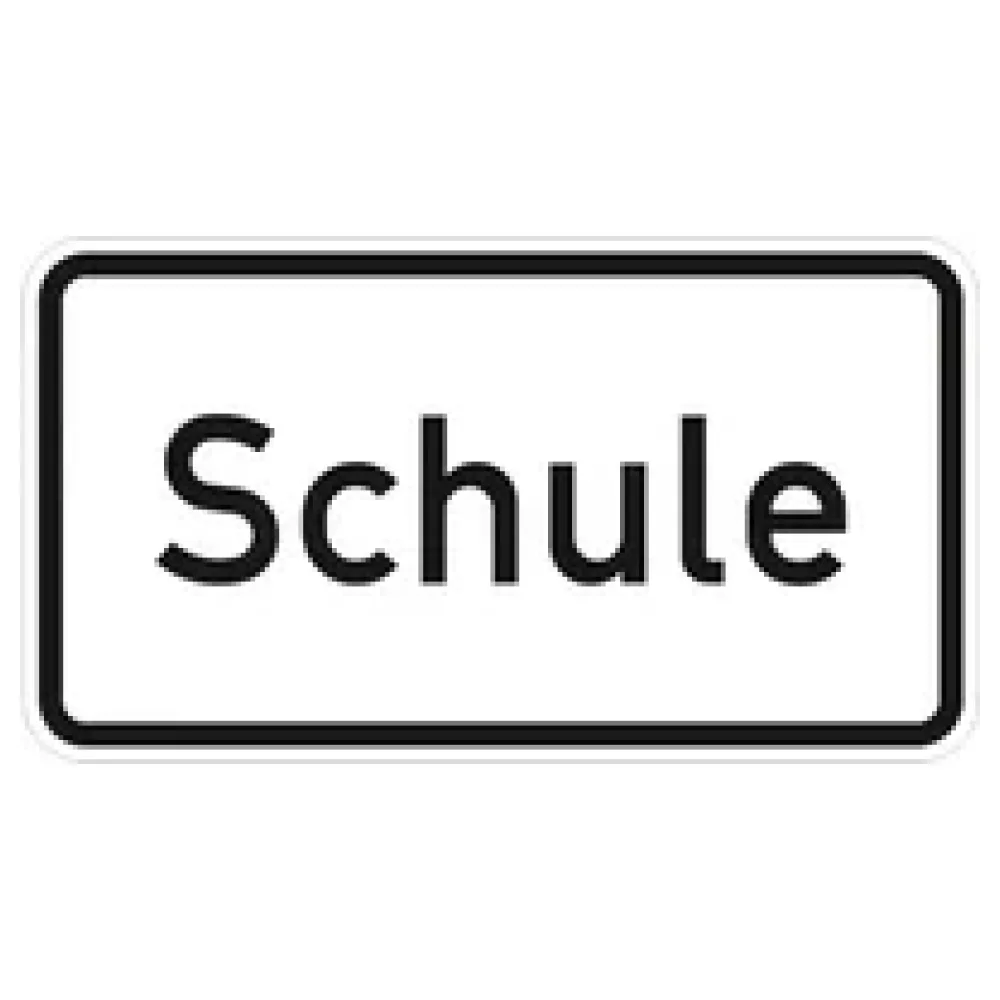 Verkehrszeichen Zusatzschild StVO - Schule – Bild 2