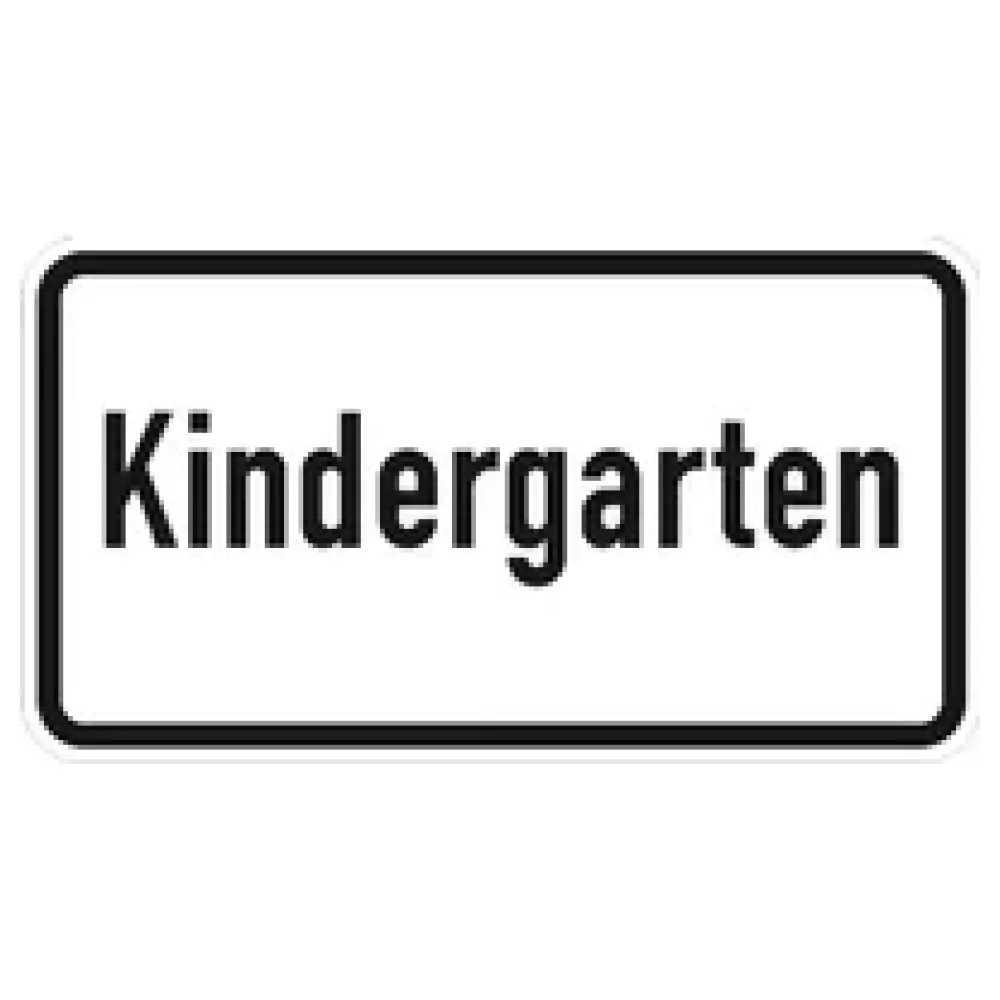 Verkehrszeichen Zusatzschild StVO - Kindergarten – Bild 2