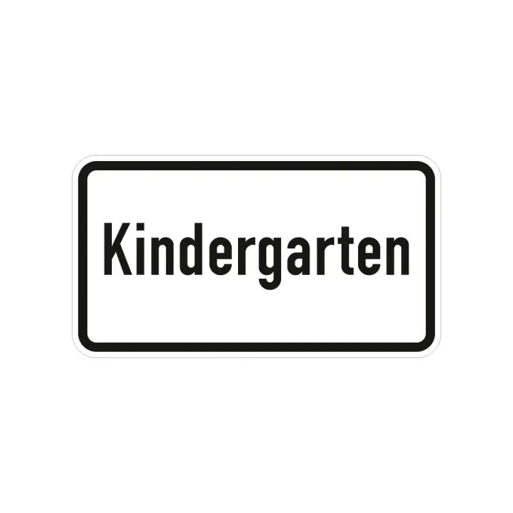 Verkehrszeichen Zusatzschild StVO - Kindergarten