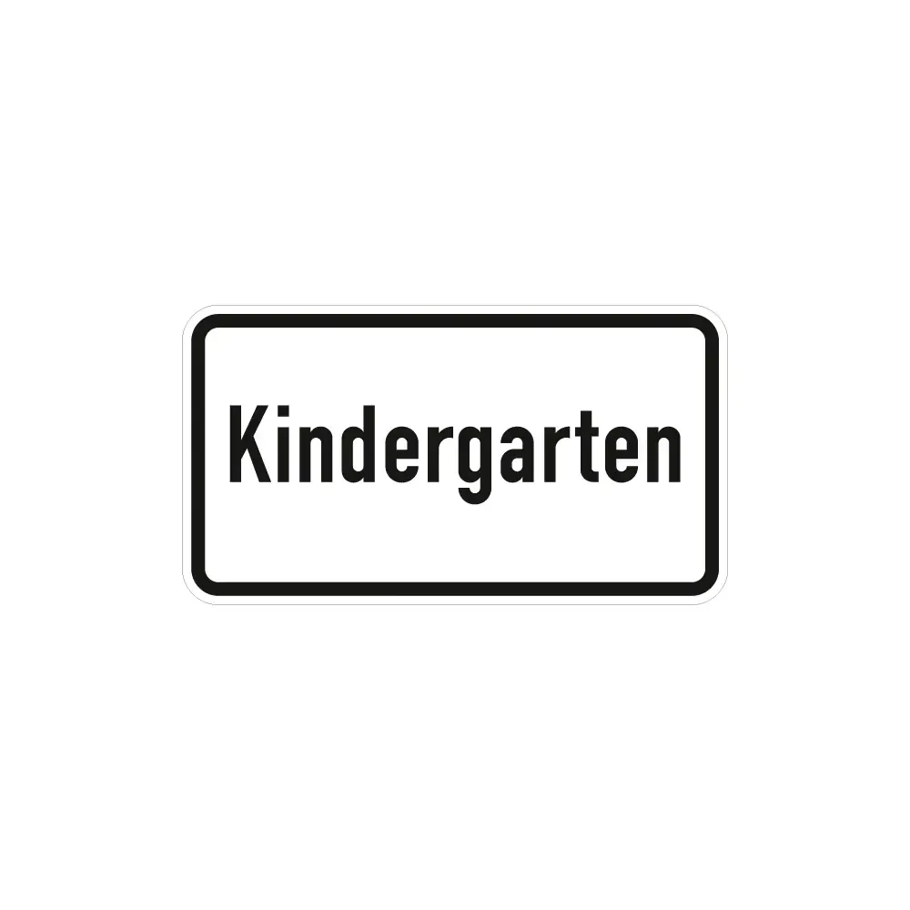 Verkehrszeichen Zusatzschild StVO - Kindergarten