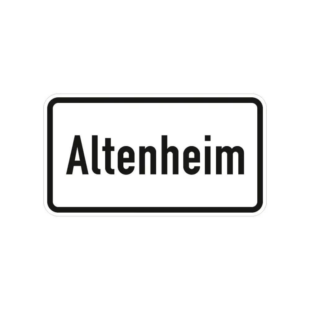 Verkehrszeichen Zusatzschild StVO - Altenheim