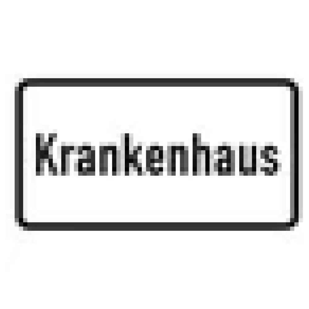 Verkehrszeichen Zusatzschild StVO - Krankenhaus – Bild 3