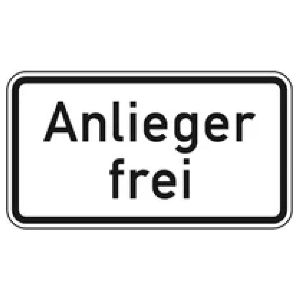 Verkehrszeichen Zusatzschild StVO - Anlieger frei – Bild 2