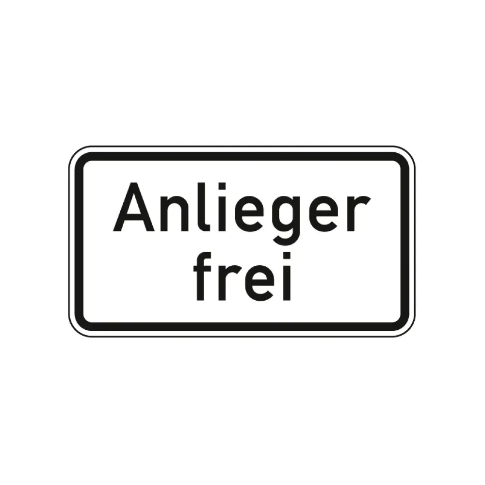 Verkehrszeichen Zusatzschild StVO - Anlieger frei