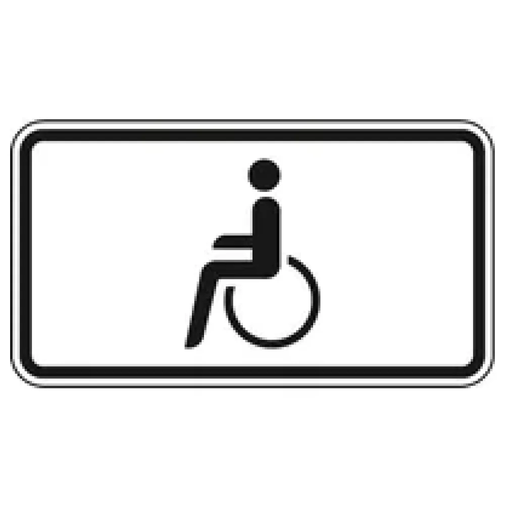 Verkehrszeichen Zusatzschild StVO - Schwerbehinderte und Blinde – Bild 2