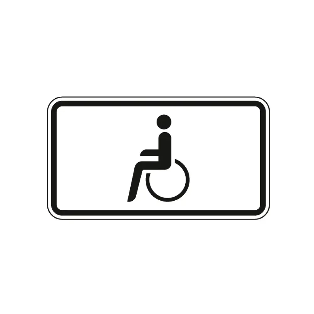 Verkehrszeichen Zusatzschild StVO - Schwerbehinderte und Blinde