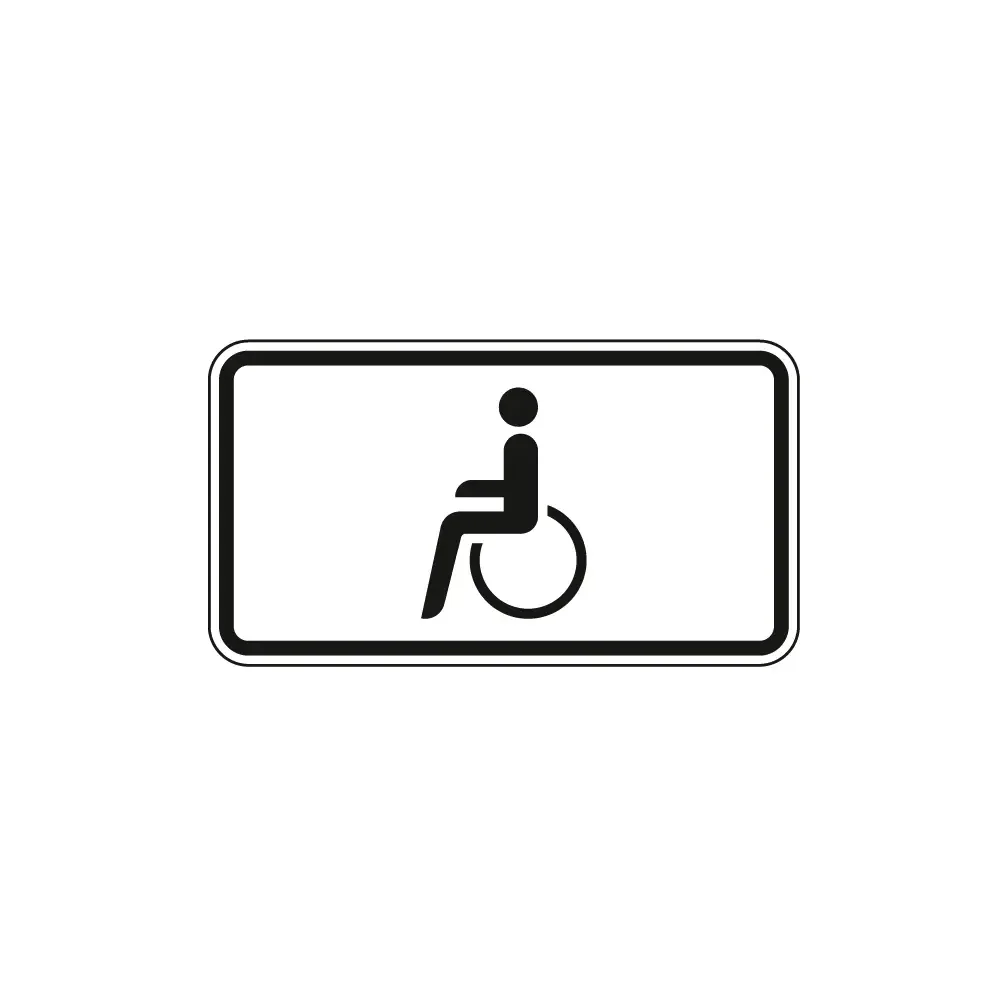 Verkehrszeichen Zusatzschild StVO - Schwerbehinderte und Blinde