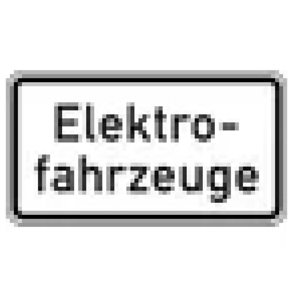 Verkehrszeichen Zusatzschild StVO - Elektrofahrzeuge – Bild 3