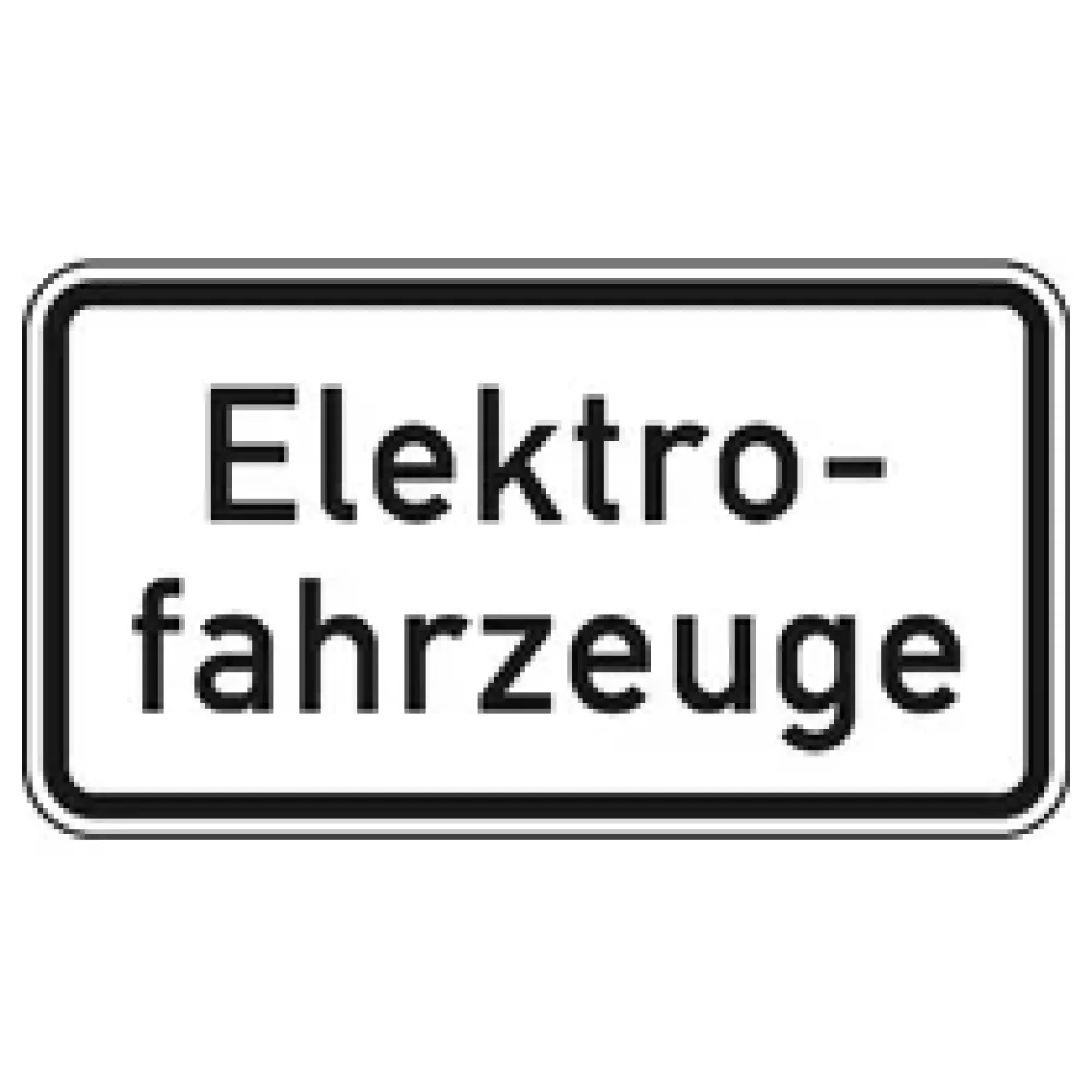 Verkehrszeichen Zusatzschild StVO - Elektrofahrzeuge – Bild 2
