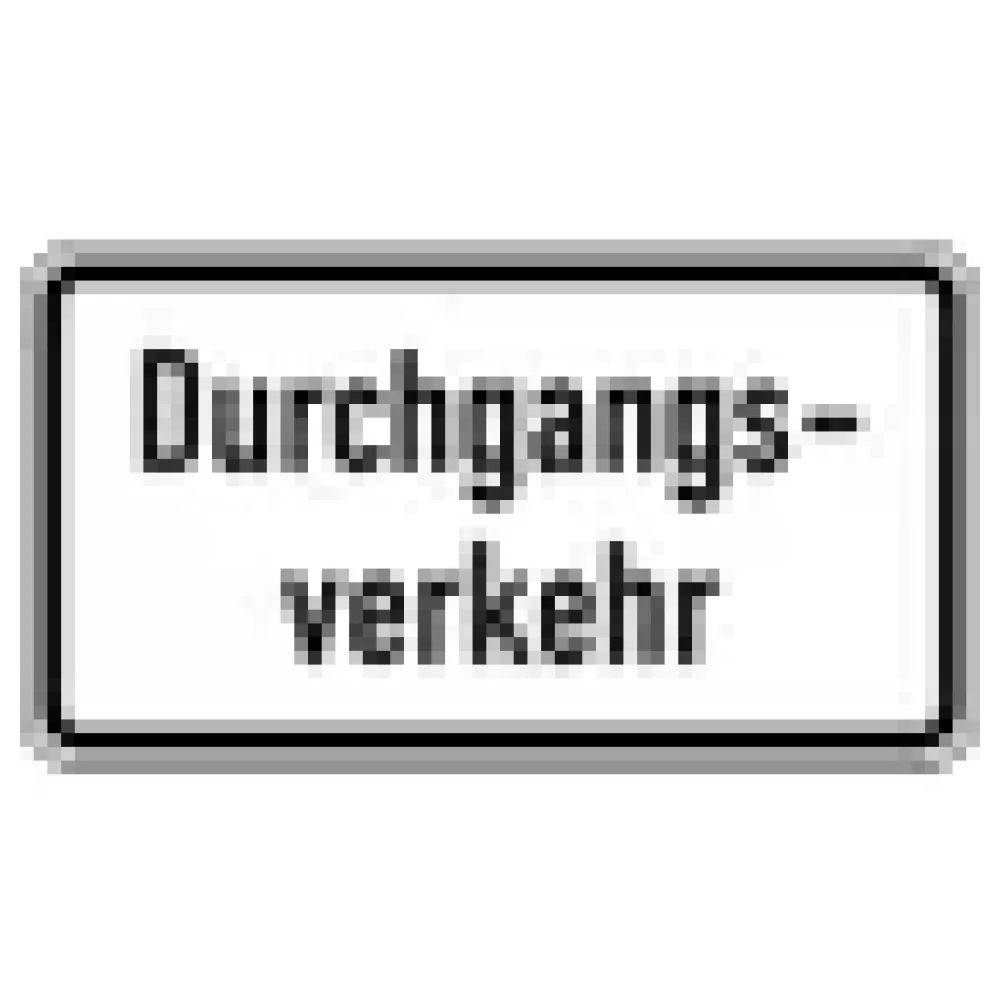 Verkehrszeichen Zusatzschild StVO - Durchgangsverkehr – Bild 3