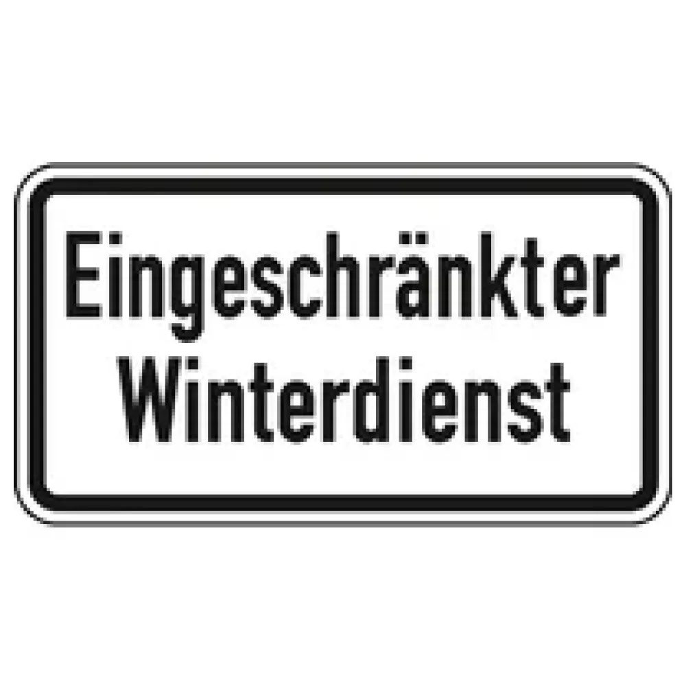Verkehrszeichen Zusatzschild StVO - Eingeschränkter Winterdienst – Bild 2