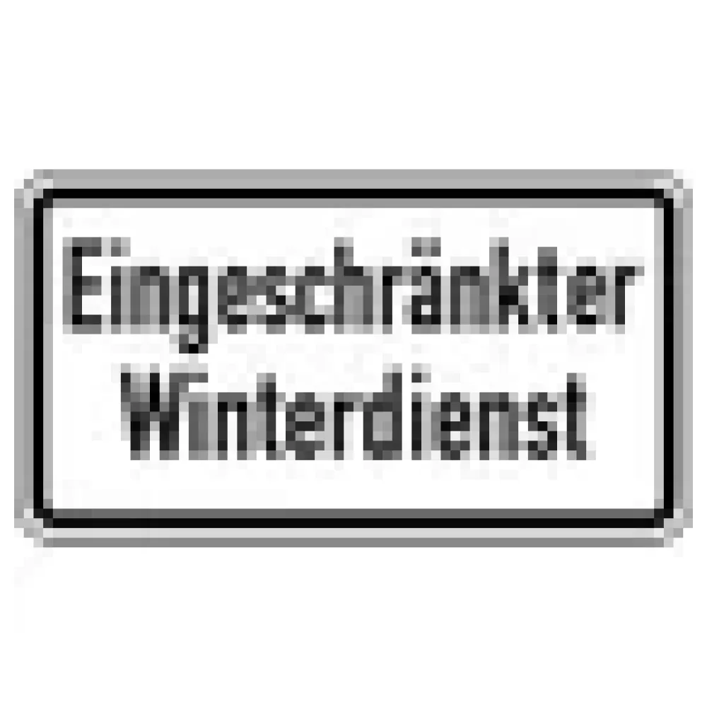 Verkehrszeichen Zusatzschild StVO - Eingeschränkter Winterdienst – Bild 3