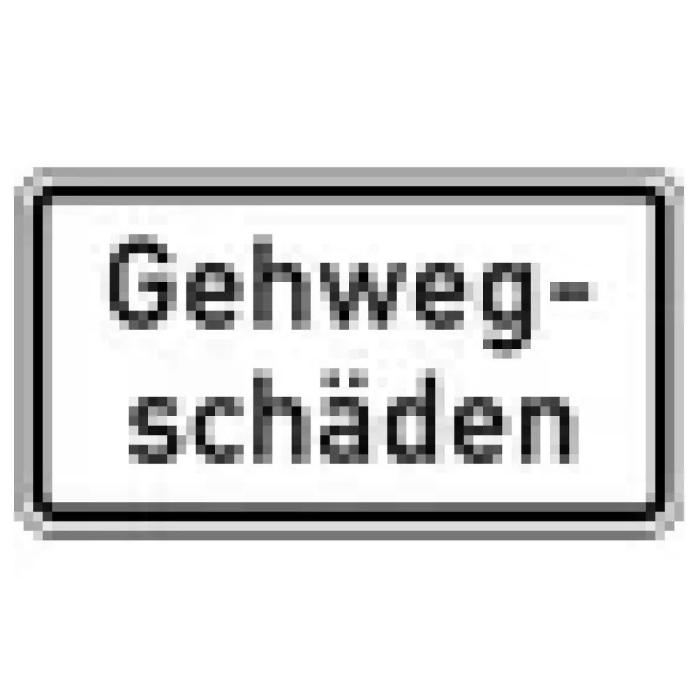 Verkehrszeichen Zusatzschild StVO - Gehwegschäden – Bild 3