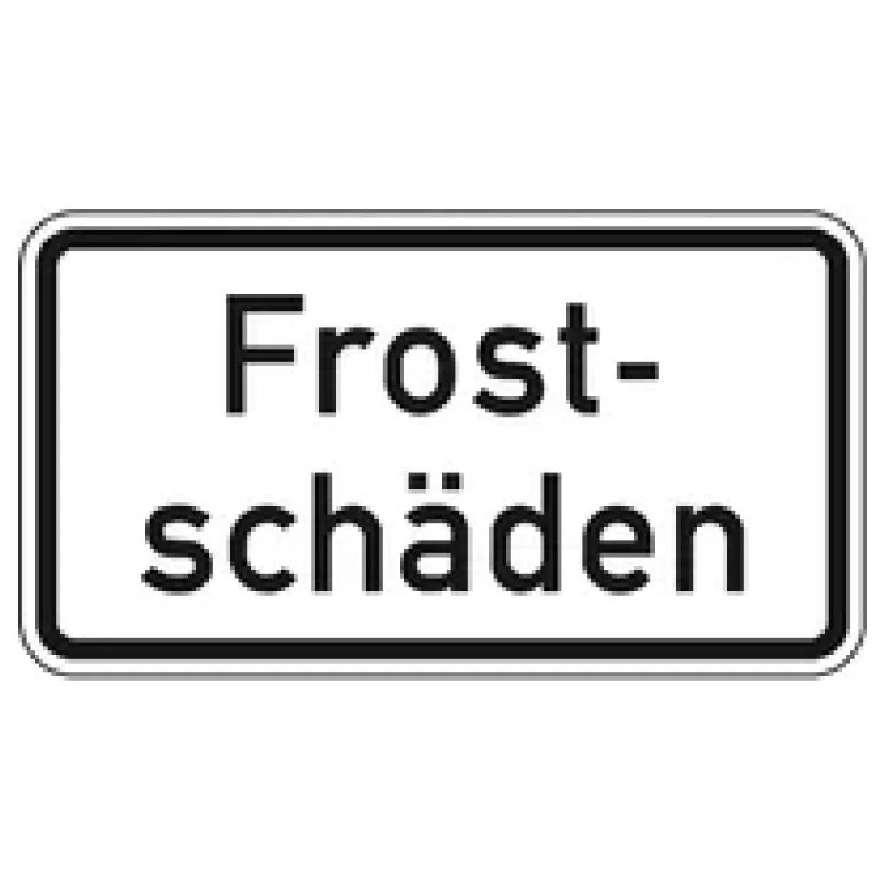 Verkehrszeichen Zusatzschild StVO - Frostschäden – Bild 2
