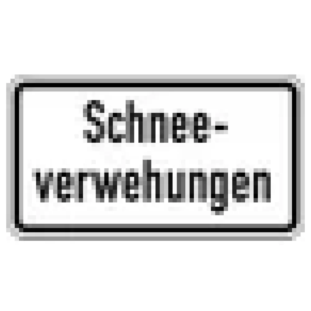 Verkehrszeichen Zusatzschild StVO - Schneeverwehungen – Bild 3