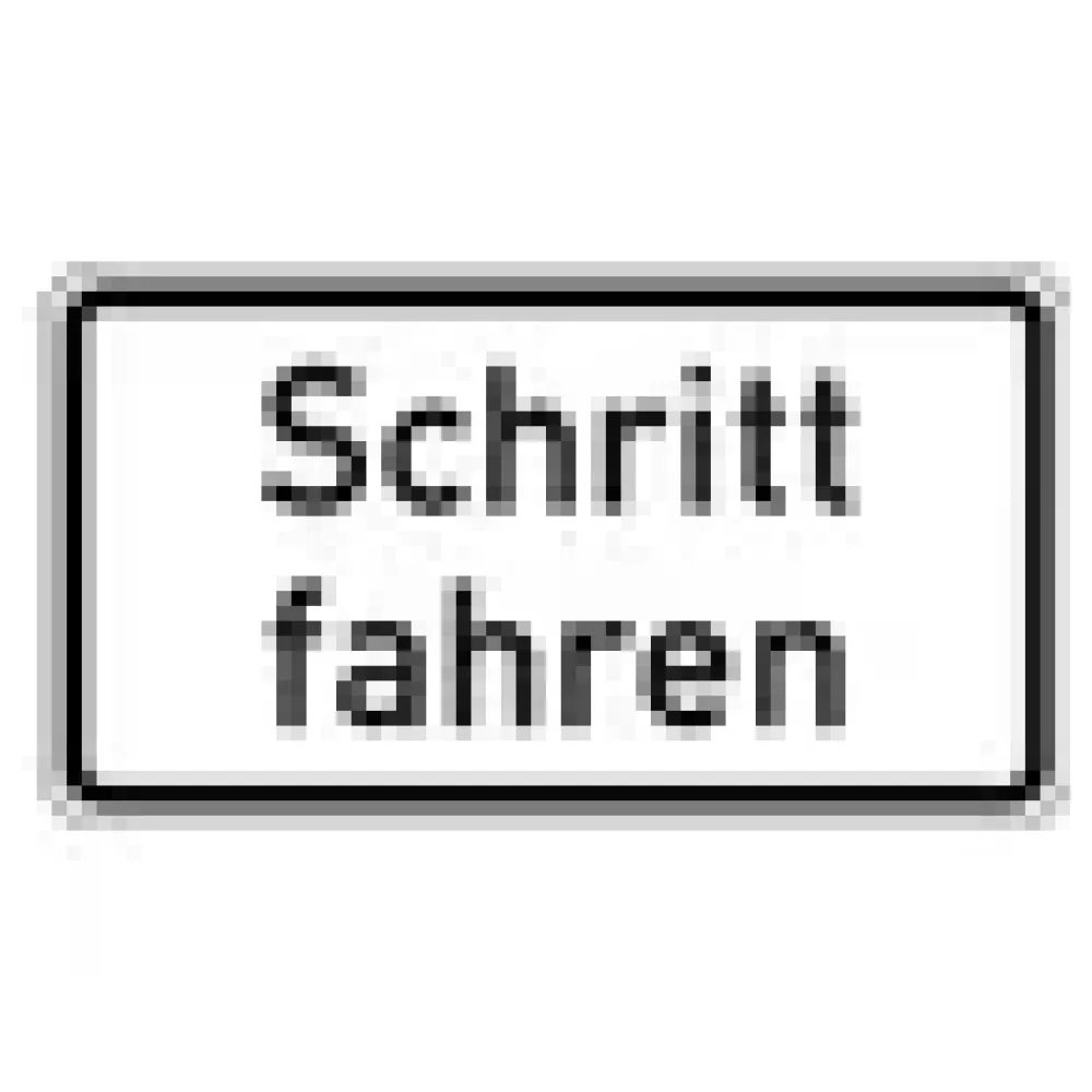 Verkehrszeichen Zusatzschild StVO - Schritt fahren – Bild 3