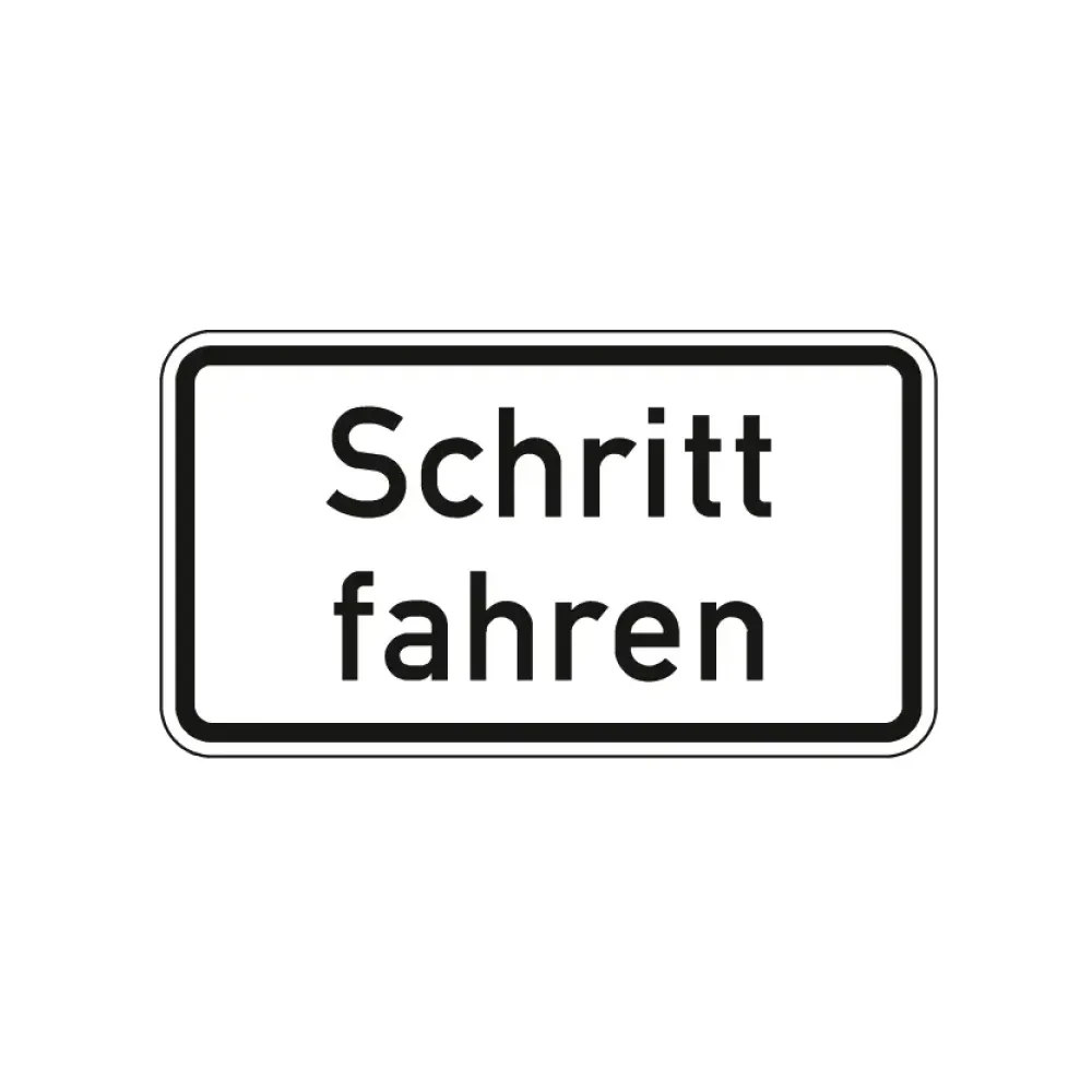 Verkehrszeichen Zusatzschild StVO - Schritt fahren