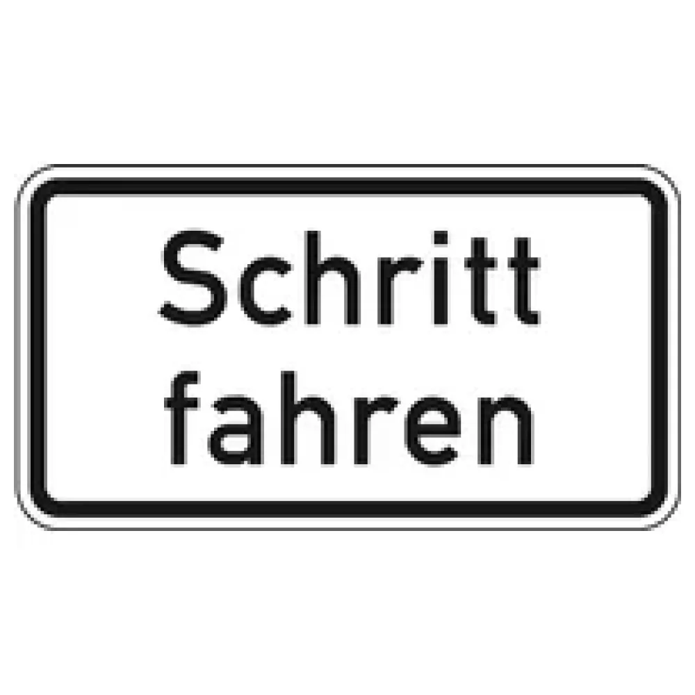 Verkehrszeichen Zusatzschild StVO - Schritt fahren – Bild 2