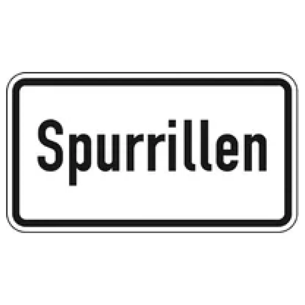 Verkehrszeichen Zusatzschild StVO - Spurrillen – Bild 2
