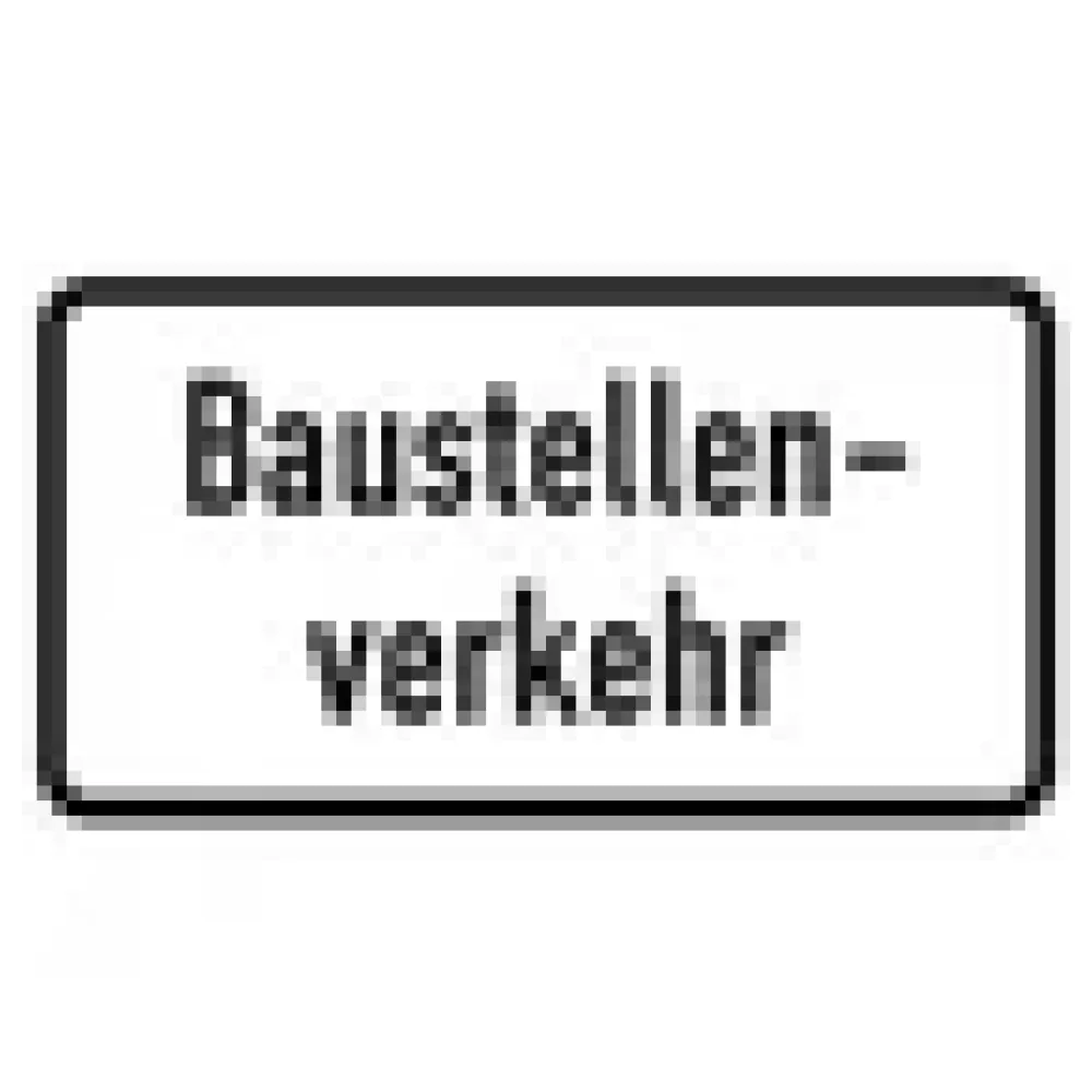 Verkehrszeichen Zusatzschild StVO - Baustellenverkehr – Bild 3
