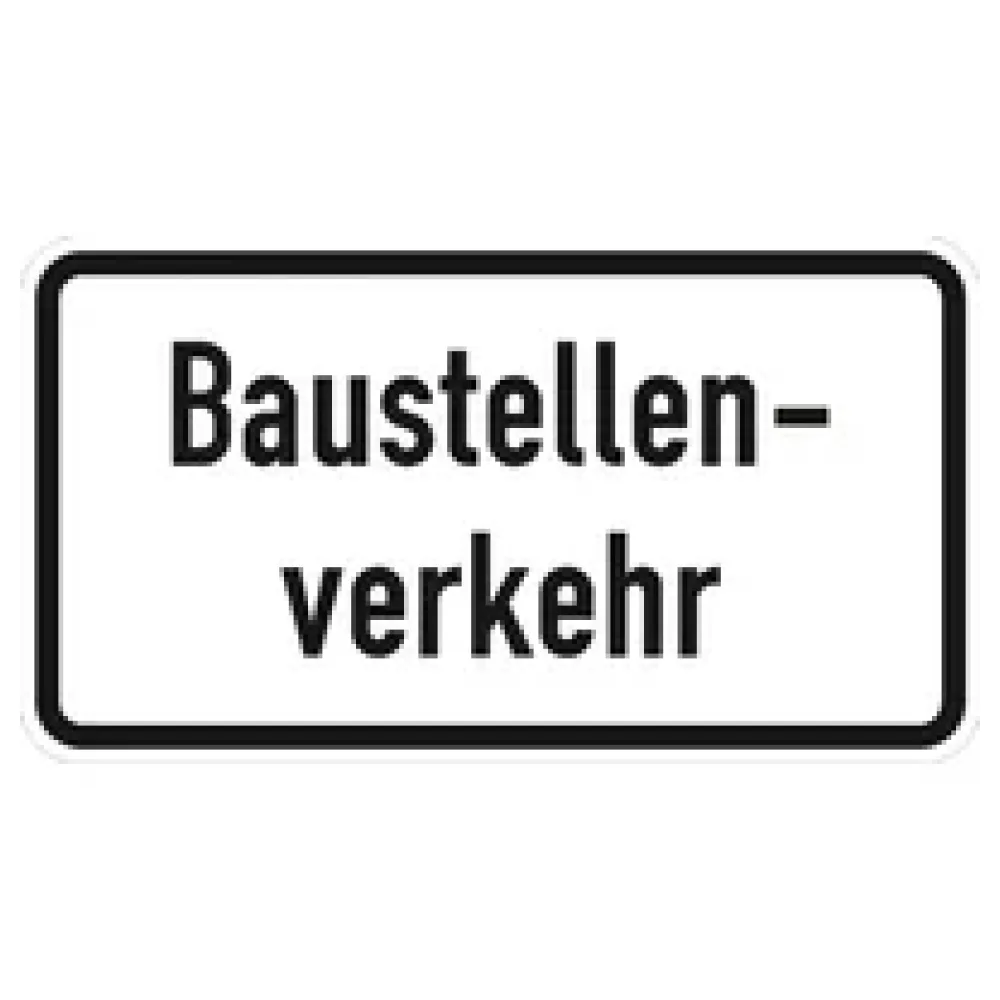 Verkehrszeichen Zusatzschild StVO - Baustellenverkehr – Bild 2