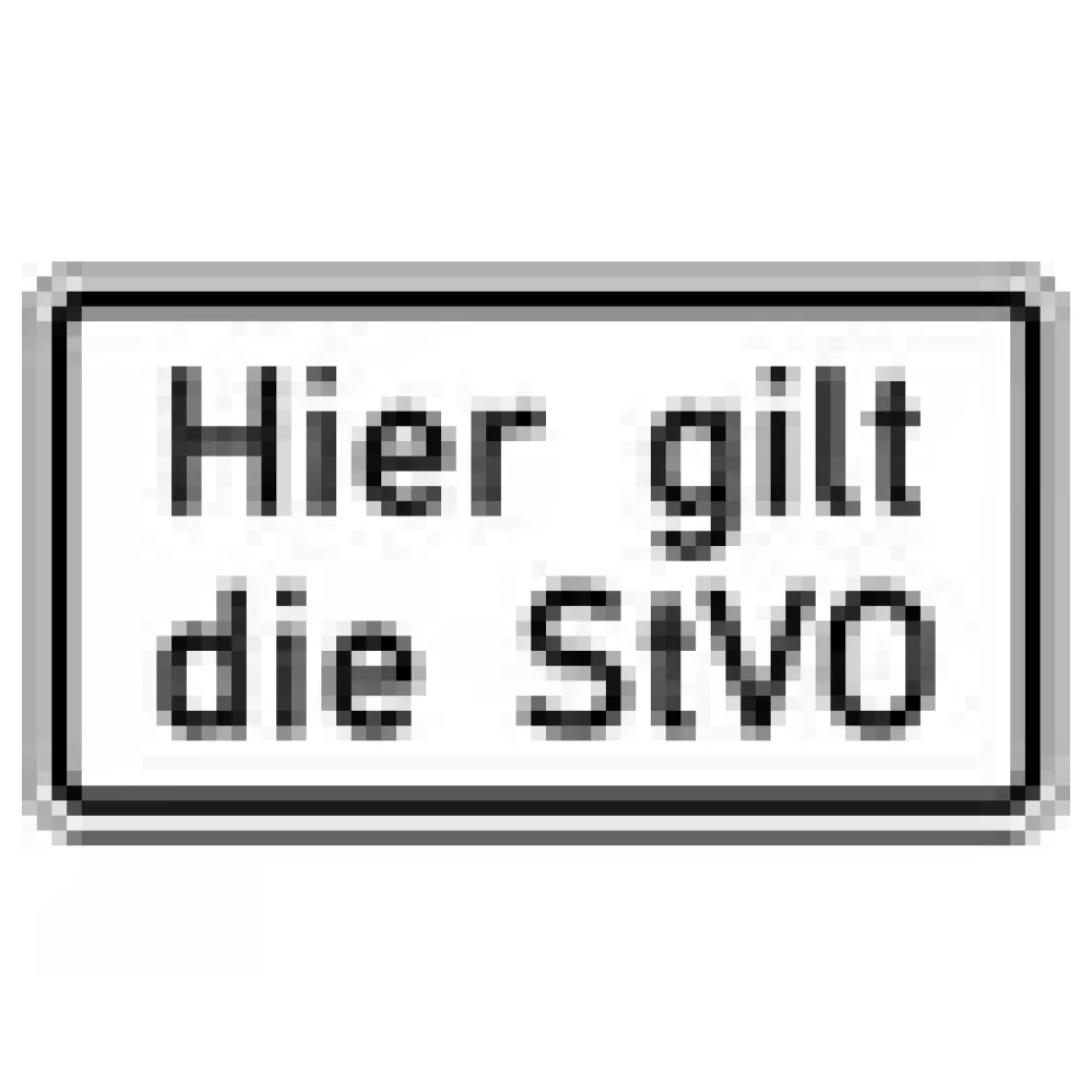 Verkehrszeichen Zusatzschild StVO - Hier gilt die StVO – Bild 3