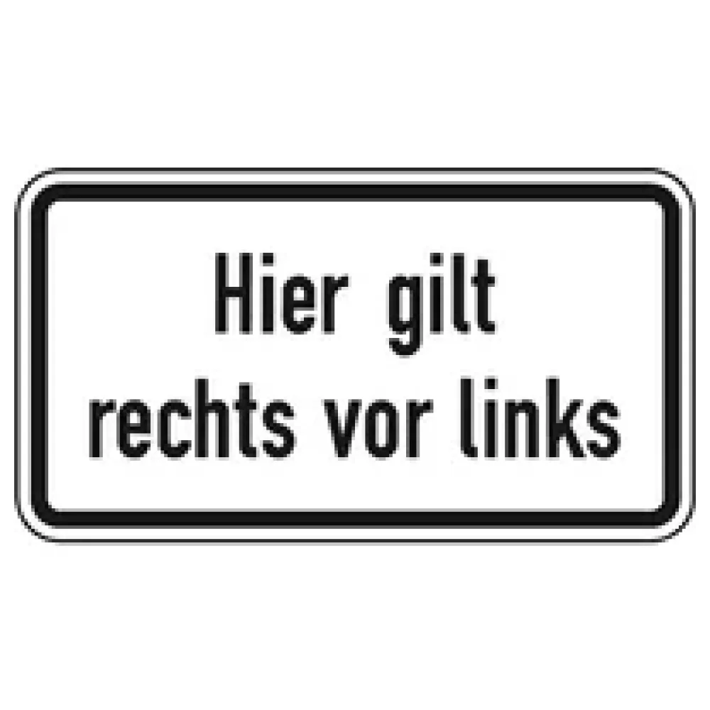 Verkehrszeichen Zusatzschild StVO - Hier gilt rechts vor links – Bild 2