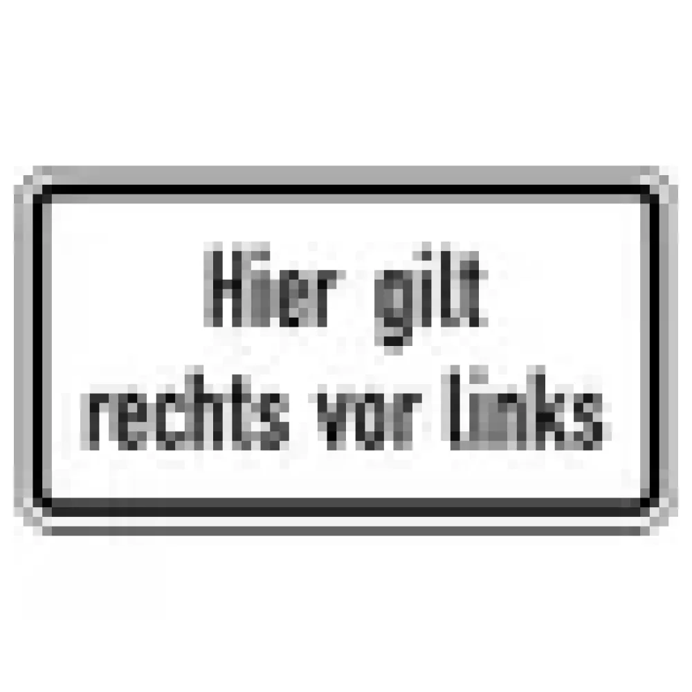 Verkehrszeichen Zusatzschild StVO - Hier gilt rechts vor links – Bild 3
